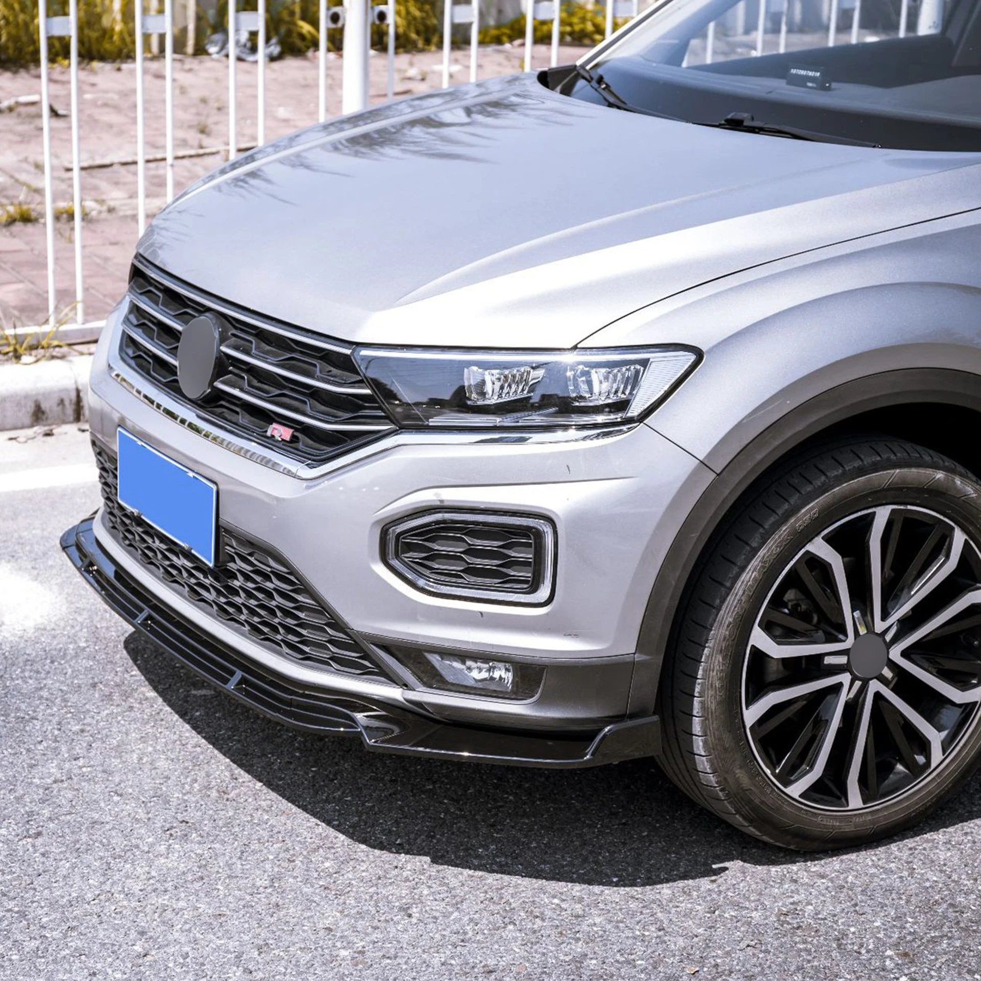 Car Front Bumper Lip Spoiler Diffuser Splitters Body Kit Aprons Cover Guard Trim For VW T-Roc / T Roc TSI TDI 2017-2021