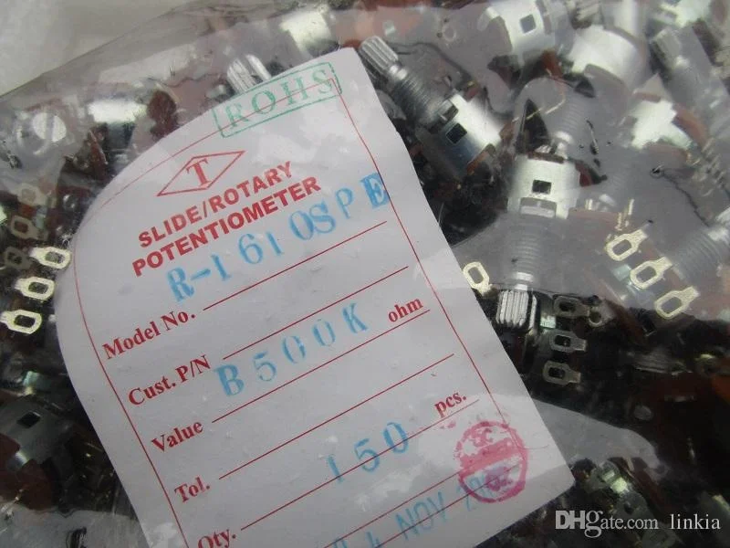 B504 B500k 148 Potenciômetro com Interruptor Lâmpada Dimmer Switch Velocidade Interruptor Potenciômetro