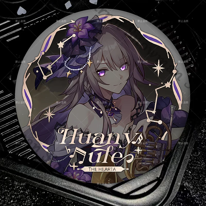 Honkai: Star Rail Castorice Acheron Herta Anime Doppio Flash Distintivo Spilla in banda stagnata Distintivo Medaglia Cartoon Cosplay Regalo 75mm