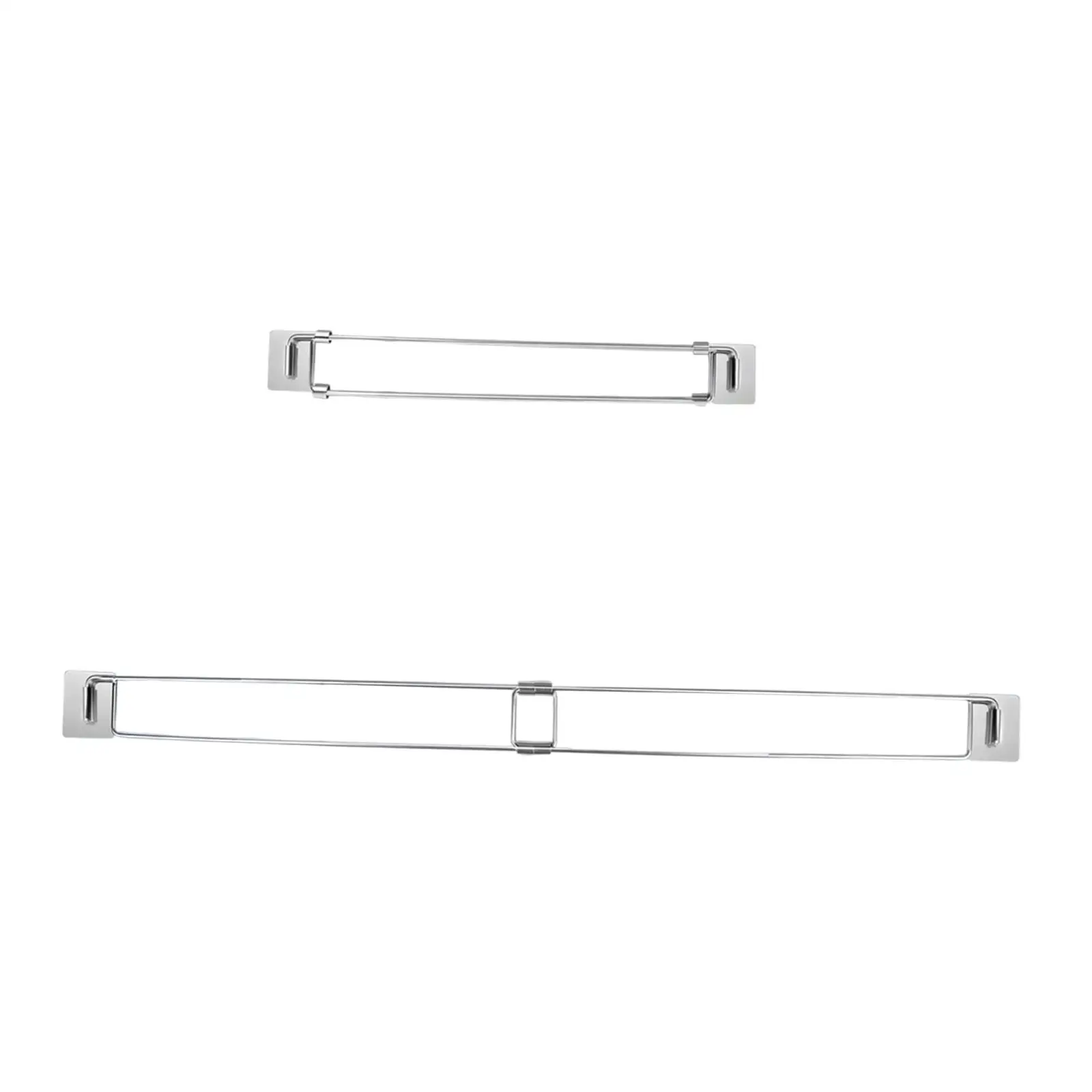 2x Adjustable RV Refrigerator Bar Convenient Metal Accessories Adjustable Bar for Outdoor Closets Cupboards Hiking Refrigerator