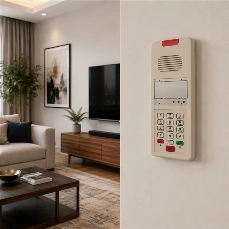 M52K-Fire Protection Wall Mounted Landline Phone-Elderly-Friendly,Fixed Telephone For Office,Elevator Bathroom,Kitchen SOS