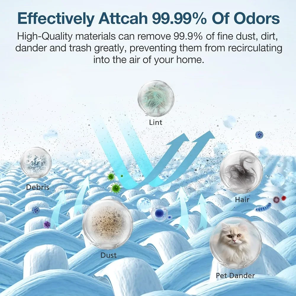 ECOVACS DEEBOT X1 OMNI/Turbo T10/T20 Omni/T20/T20 Max/T20 Pro/X & T 시리즈와 호환 가능한 진공 청소기, 12PCs