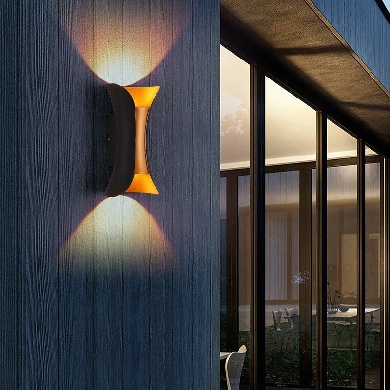 

Наружный настенный светильник, водонепроницаемый, для прохода в семье, во дворе, на открытом воздухе, настенный светильник с двойной головкой вверх и вниз, настенный светильник для мытья столба