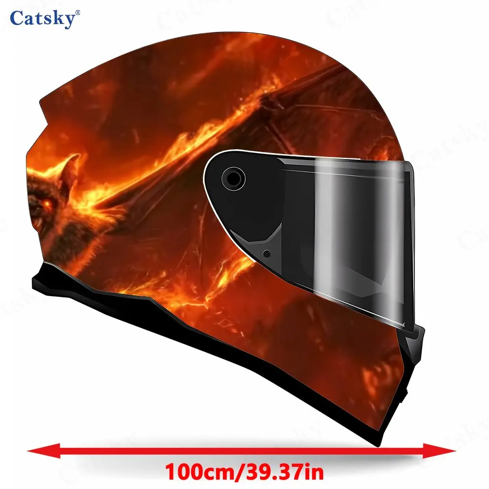 Flamewing Bat Demon PVC material self adhesive waterproof motorcycle helmet sticker, paste firmly and do not fall, waterproof an