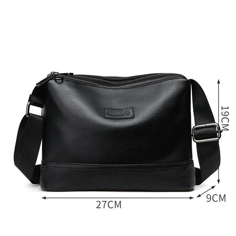 

New Men's Leather Handbag Multi-Functional Single oulder Slant Crossbag Cowhide Texture Simple Men's Bag Faionable Leisure
