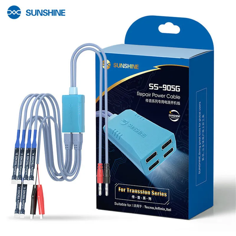 Câble de démarrage d'alimentation SUNSHINE SS-905G pour la transmission sans endommager la batterie TECNO Itel Infinix câble d'alimentation