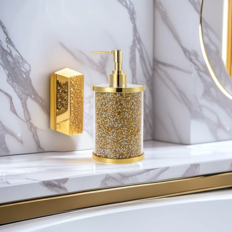soap dispenser Nordic Minimalist Drilled Diamond Shower Bottle Shampoo Shower Gel Dispensing Bottle Bathroom Accessories