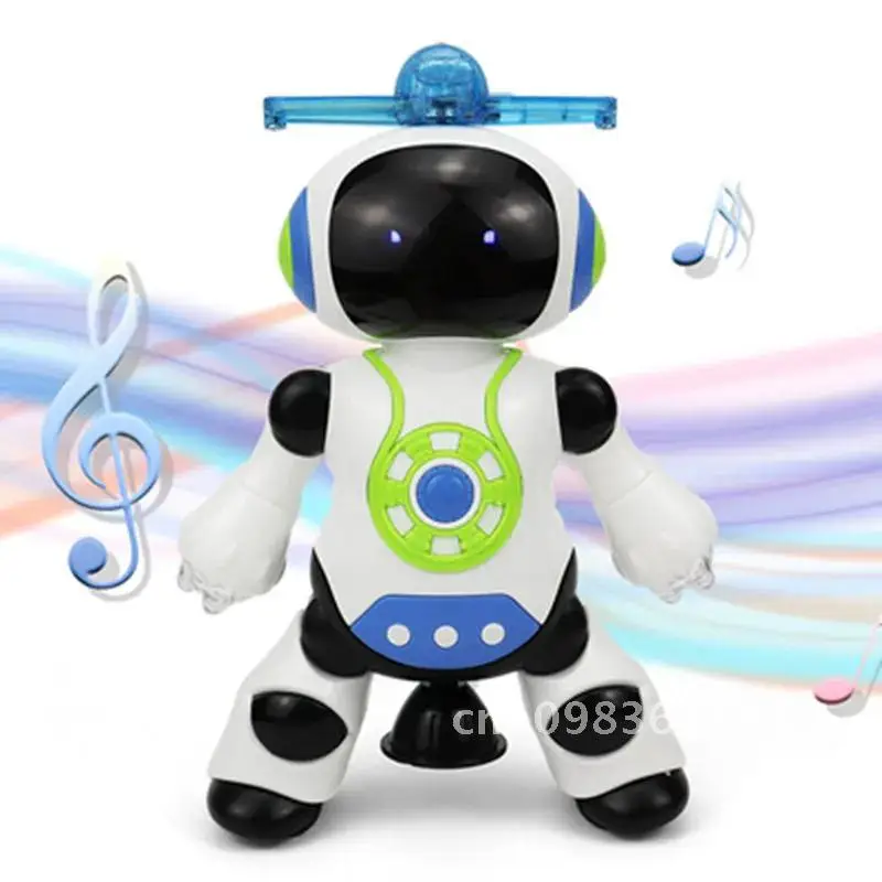 Electronic Space Dancing Robot LED Music Robot Flash Dazzling Light Rotation Electric Gift For Toys Toy Kids Walking Boys Robot