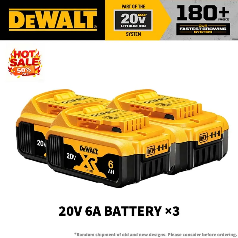 DeWALT XR 100% Original Battery 18V/20V/60V 2Ah 5Ah 6Ah 9Ah DCB200 DCB202 DCB205 DCB206 DCB209 DCB609 Power Tool with Charger image 3