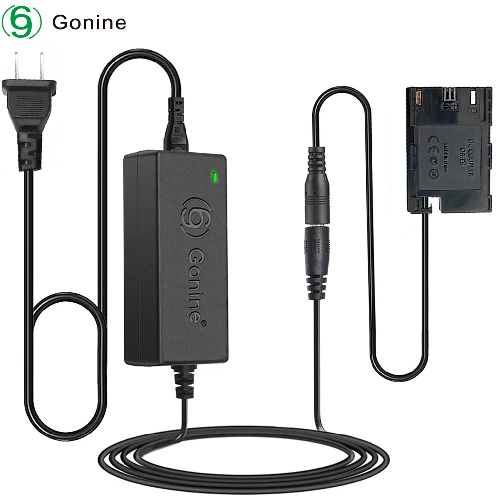 Gonine ACK-E6 AC Power Adapter DC Coupler Charger LP-E6 Dummy Battery Kit for Canon EOS 70D/7D 60D/6D 5D Mark II III Cameras