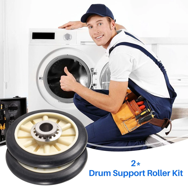 2 Stuks 349241T Droger Drum Roller Kit Voor Whirlpool Kenmore Sears