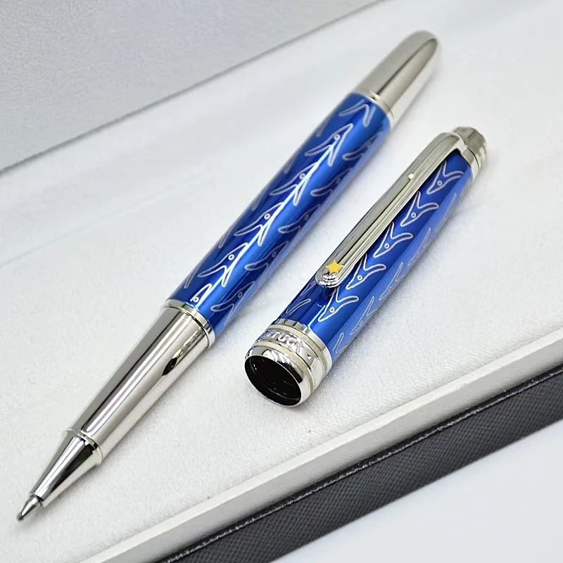 Stylo à bille MB Prince Blue Metal et ResinRollerball, édition spéciale, bureau, école, ampa, stylos plume avec numéro de série