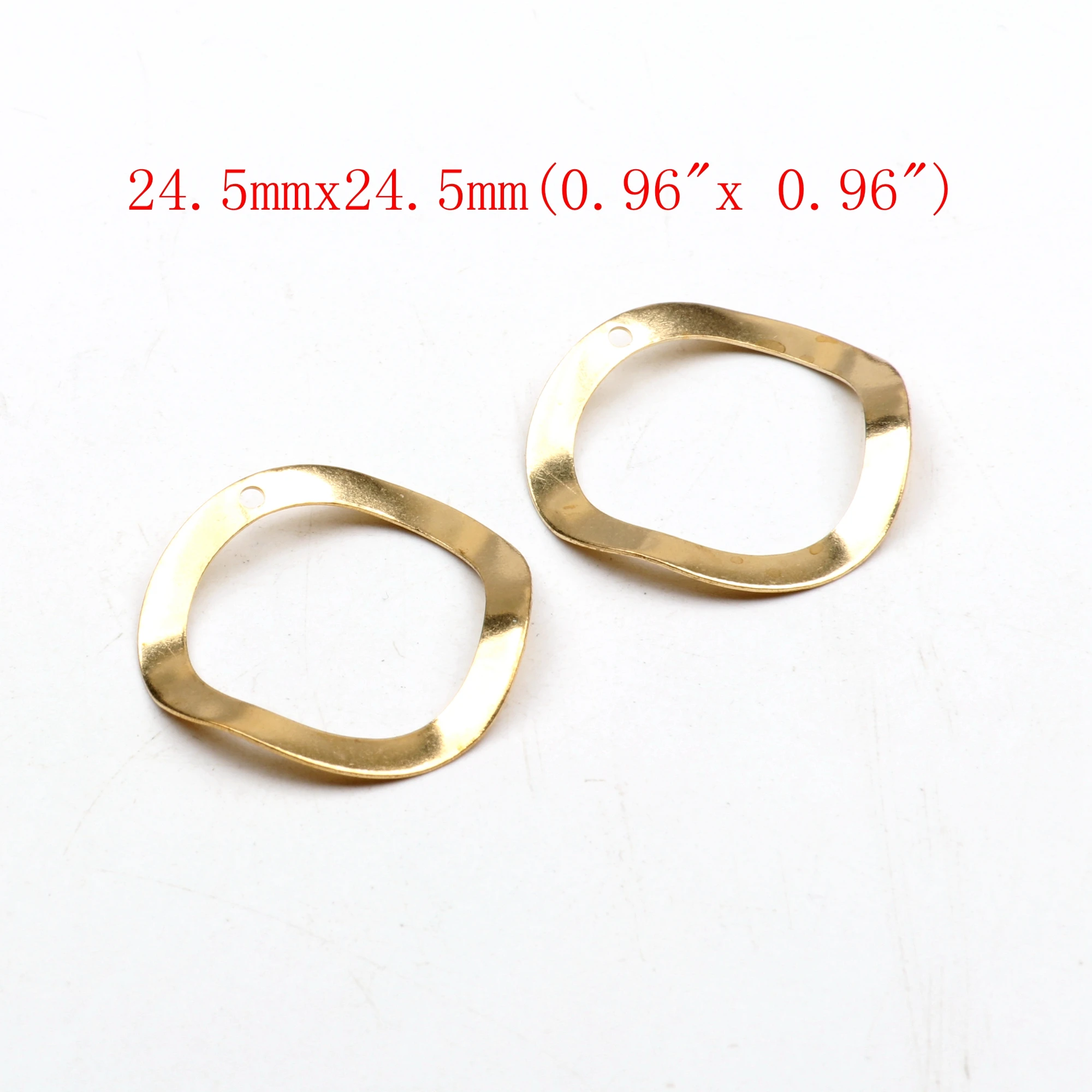 Hammergeprägte Messinganhänger, ringförmige Verbinder, Zubehör für DIY-Ohrringe, Halsketten, Armbänder, Schmuckherstellung, Schmuckzubehör – Detail 12