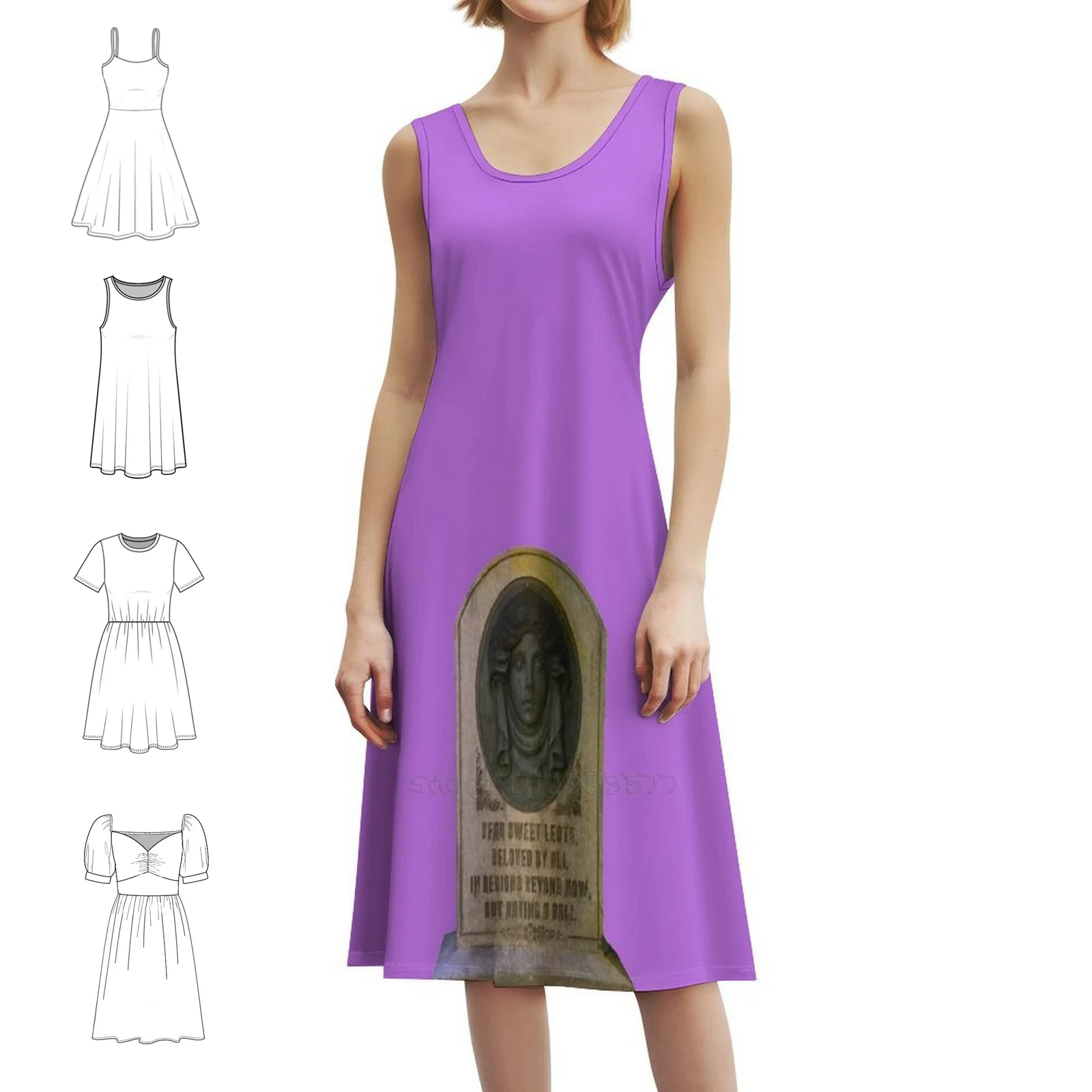 

The Haunted Mansion-Madame Leota Korean Style Casual Dress For Women Simple Daily Office Lady Dresses Madame Leota The Haunted