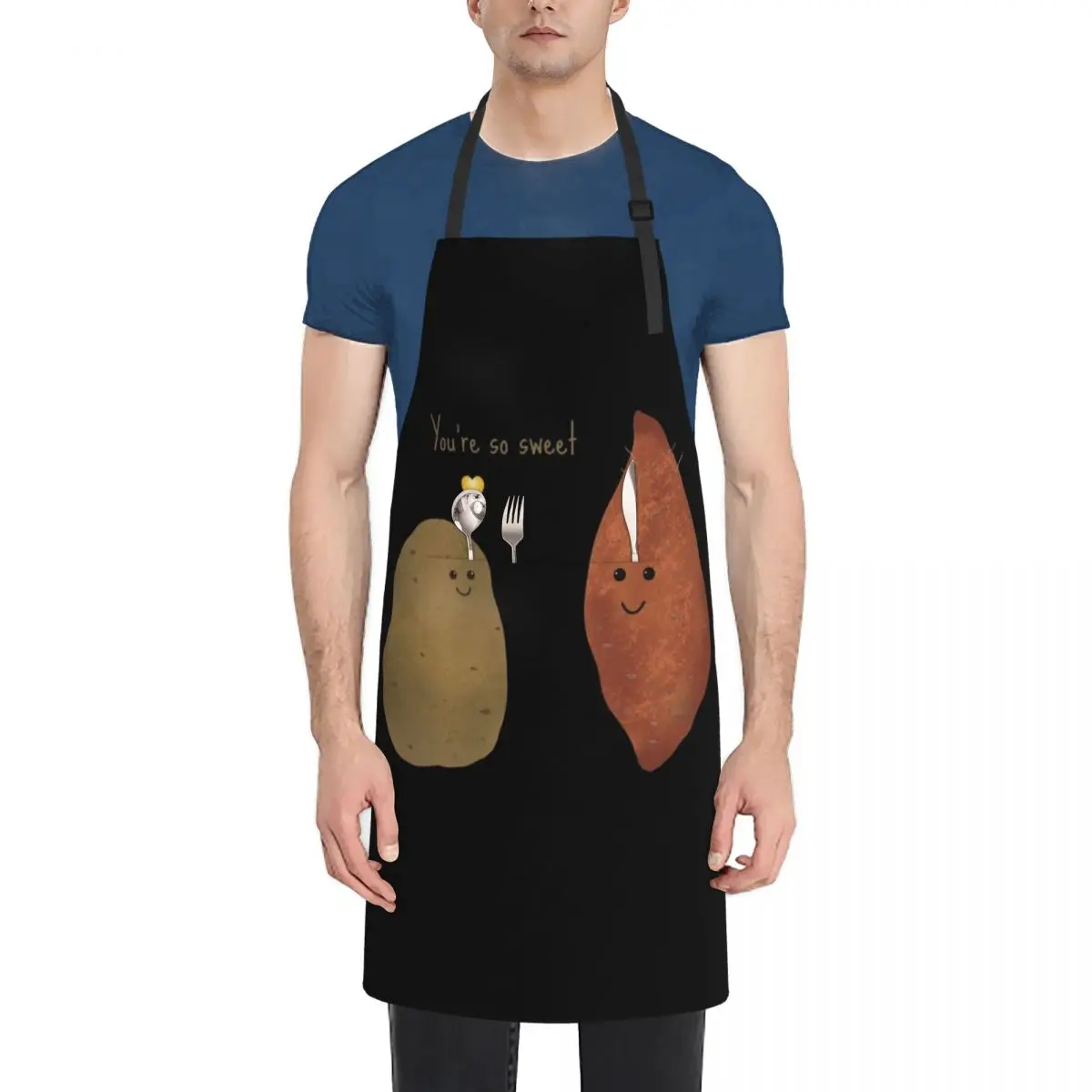 My Sweet Potato (black) Apron Kitchen on the wall Household Items Apron