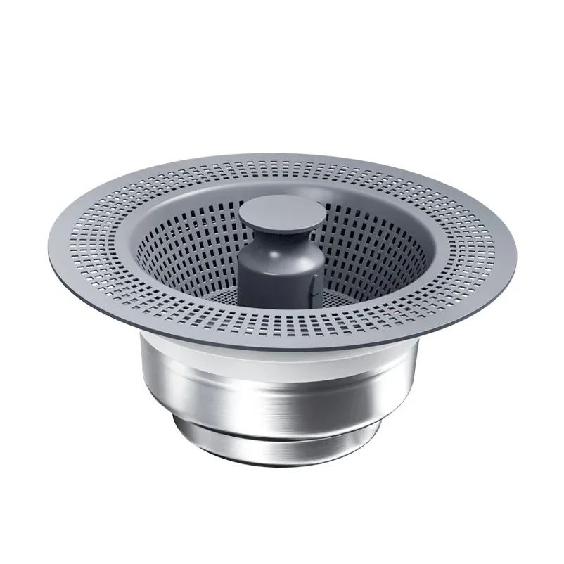 US/EU Kitchen Sink Bounce Core Drain Strainer Sink Drain Strainer Sink Stopper Stainless Steel Kitchen Drain Plug Filter Screen