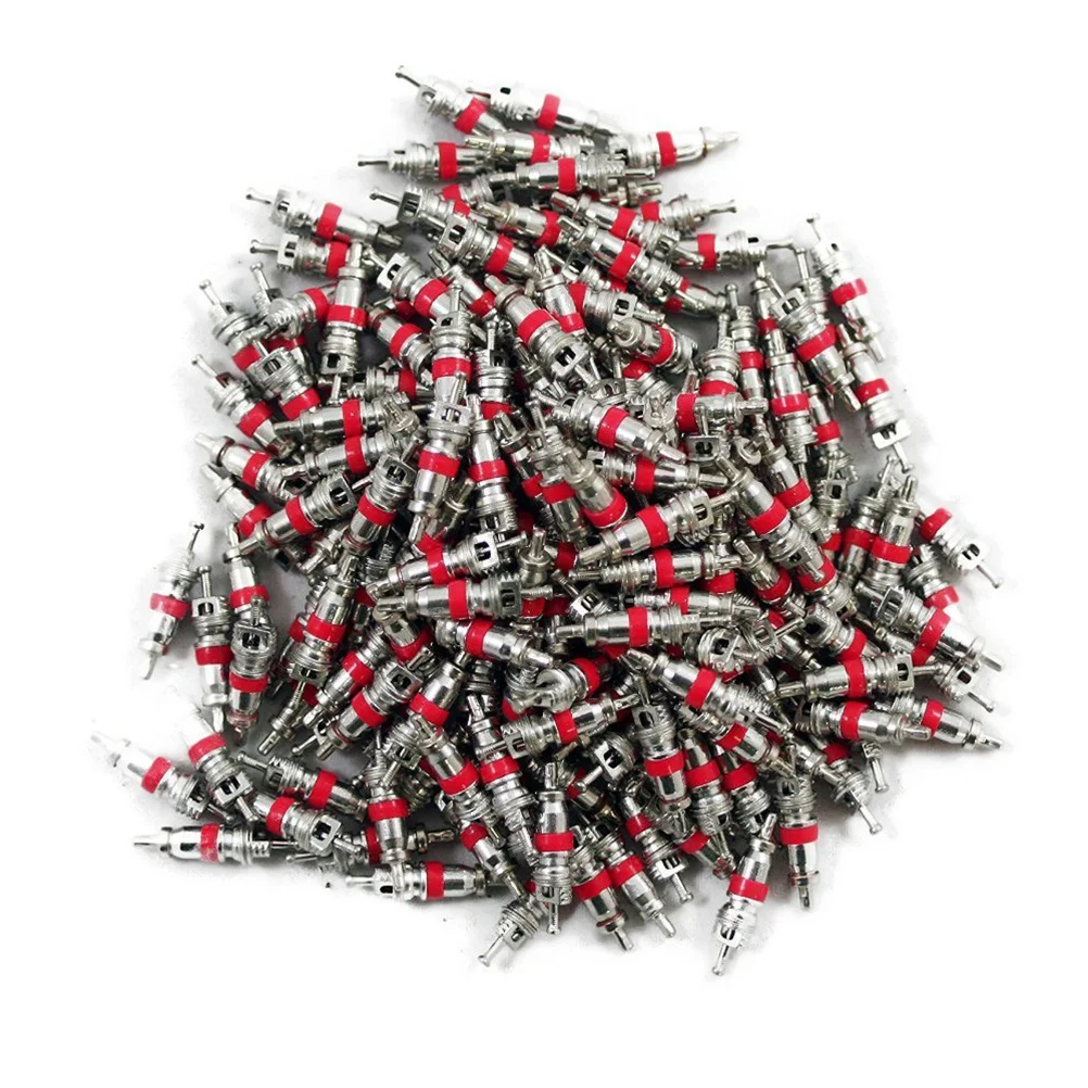 

100Pcs Car Truck Motorcycle Tire Core Replacement Copper Nickel Plated Heavy Duty Stem Core for High Pressure Tire Inflation