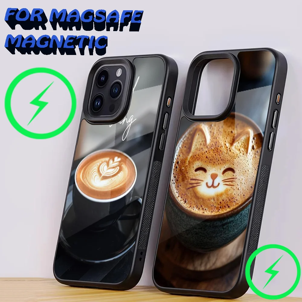 

OK But First Coffee Phone Case For iPhone 16,15,14,13,12,11,Plus,Pro,Max Mini Magsafe Magnetic Wireless Charging