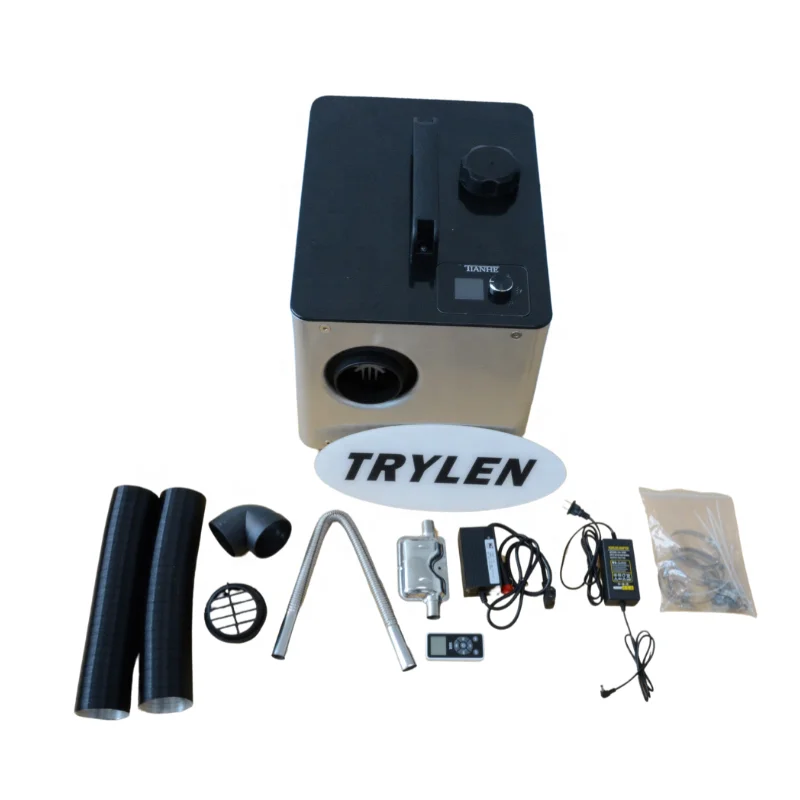 ملحقات سخان الديزل المحمول ثنائي الطاقة، سخان هواء مدمج 2KW/5KW 12V/24V مع أحدث تصميم لقارب الشاحنة RV