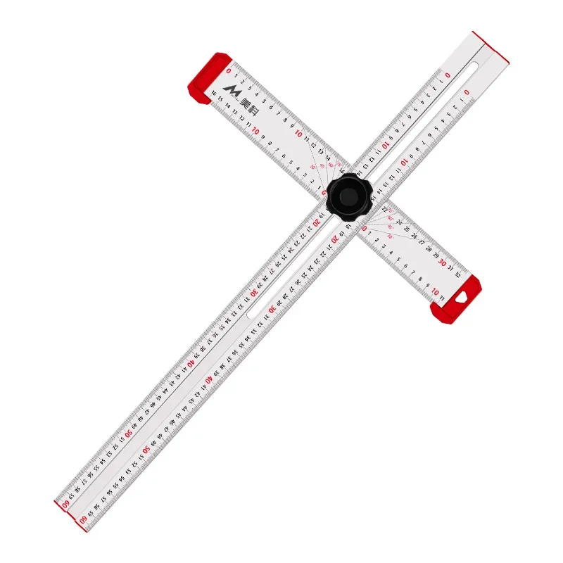 Woodworking Scribe Multifunctional Drawing Gauge, Marking Crossed-Cut T-type Ruler, Measuring Tool, 60cm, 90cm