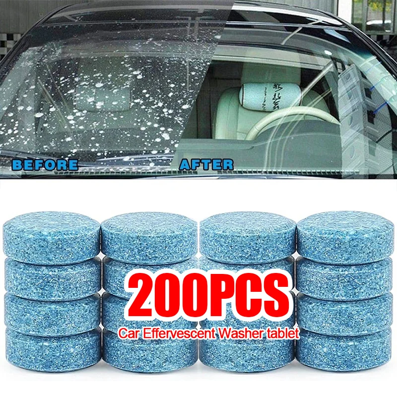 

200PCS Car Windshield Cleaner Car Effervescent Tablet Glass Water Solid Cleaner Universal Automobile Accessories Spray Cleaner