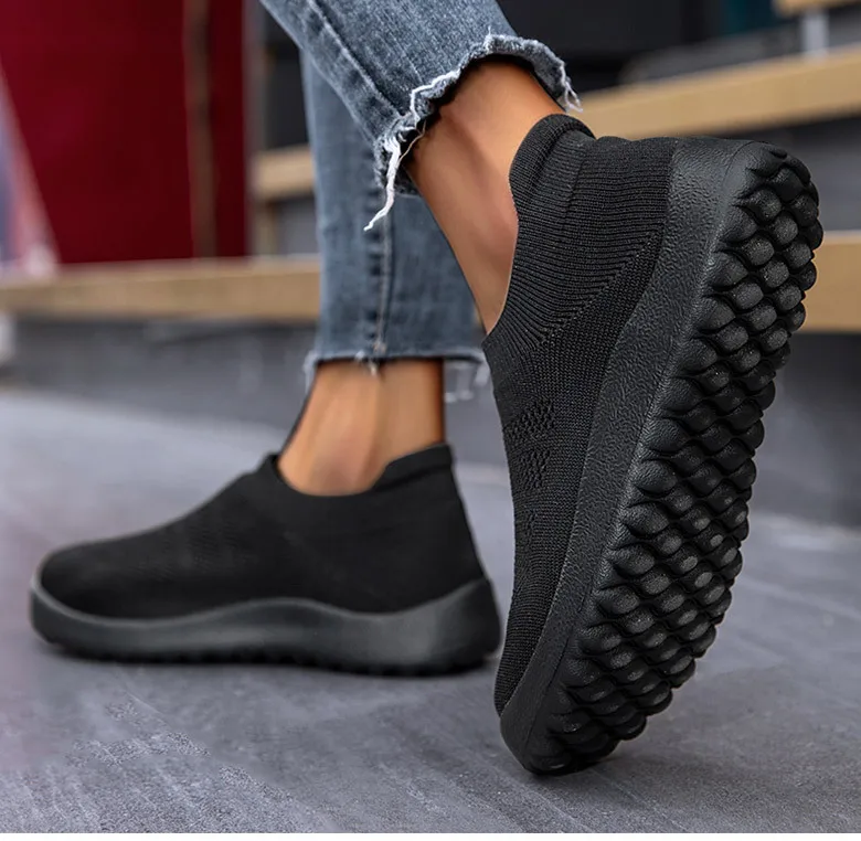 Damen-Sneaker zum Hineinschlüpfen, Damenschuhe, 2023, atmungsaktive Mesh-Turnschuhe für Damen, Sportschuhe, weiße Freizeitschuhe, Zapatillas Mujer – Detail 5