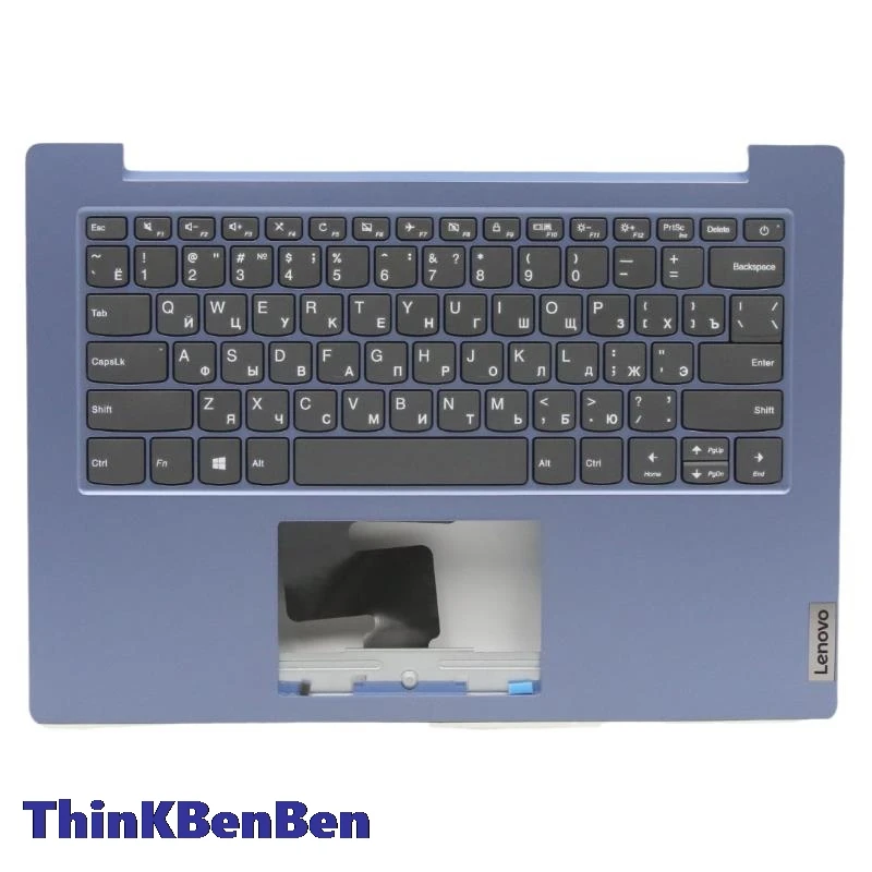 RU Russian Ice Blue Keyboard Upper Case Palmrest Shell Cover For Lenovo Ideapad 1 14 14IGL05 5CB0X57005