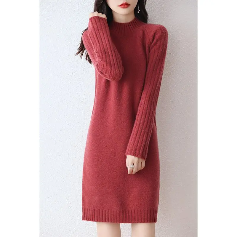 

Sweater Women Trends 2026 Slim Short Mini Dress Spring Autumn Jumper Female Knitwear Tops Basic Wear Winter Pullovers Vestidos