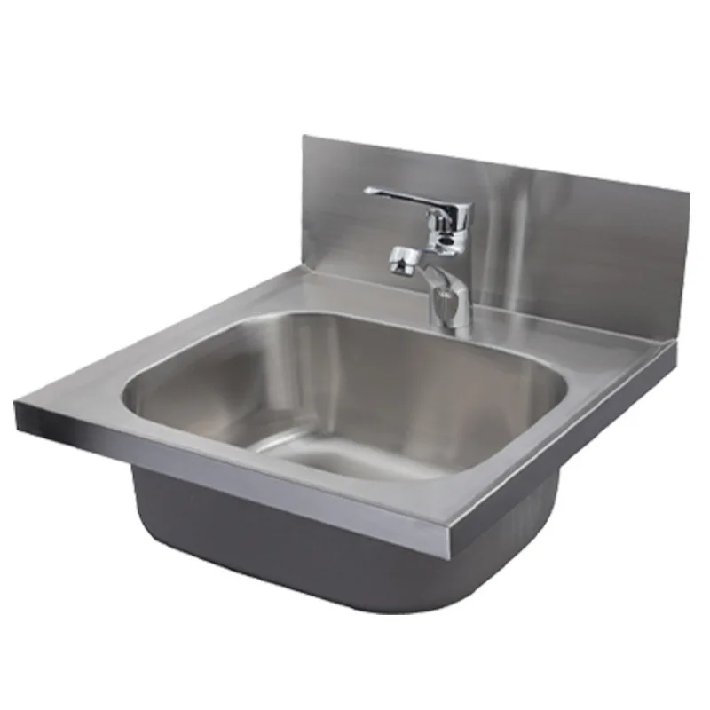 

Stainless steel wall-mounted wash basin, wall-mounted wash basin engineering hospital commercial small single basin