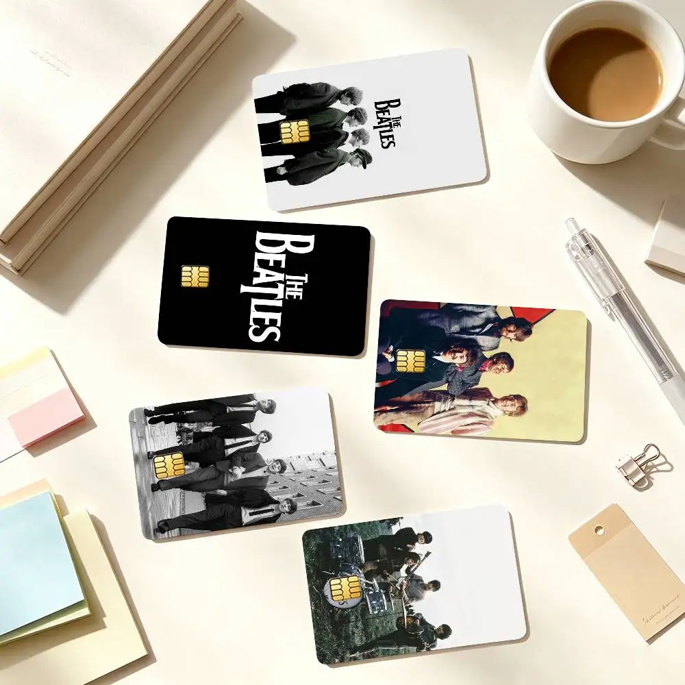 R-Rock Band T-The Beatles Credit Card HD Stickers Small Chip Waterproof Sticker Game Card Decal Gift