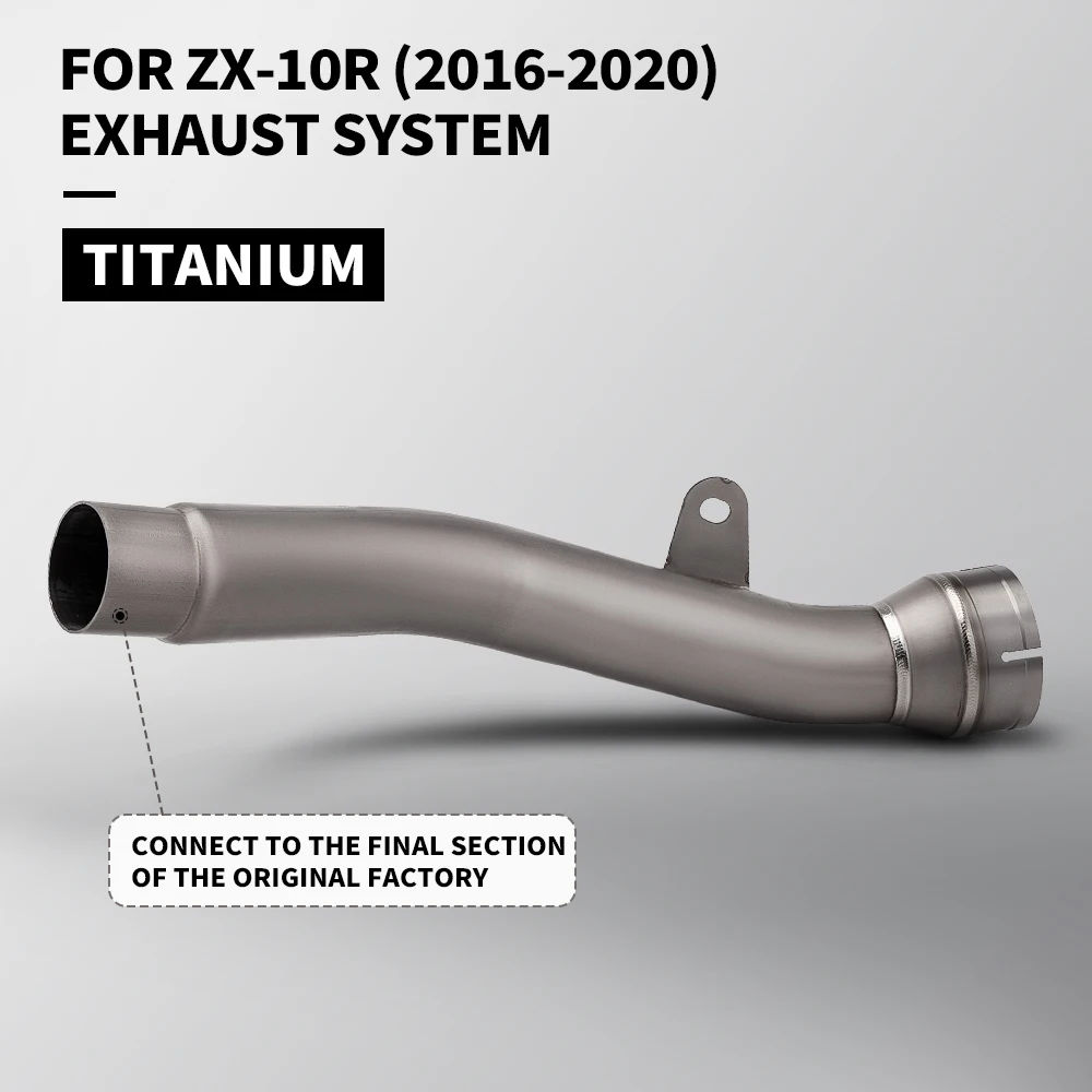 

Motorcycle Connecting Rod Pipe for Ninja ZX10RR ZX-10R ZX-10r Titanium Alloy Exhaust Intermediate Tube 2021-2024 ZX10R Exhaust