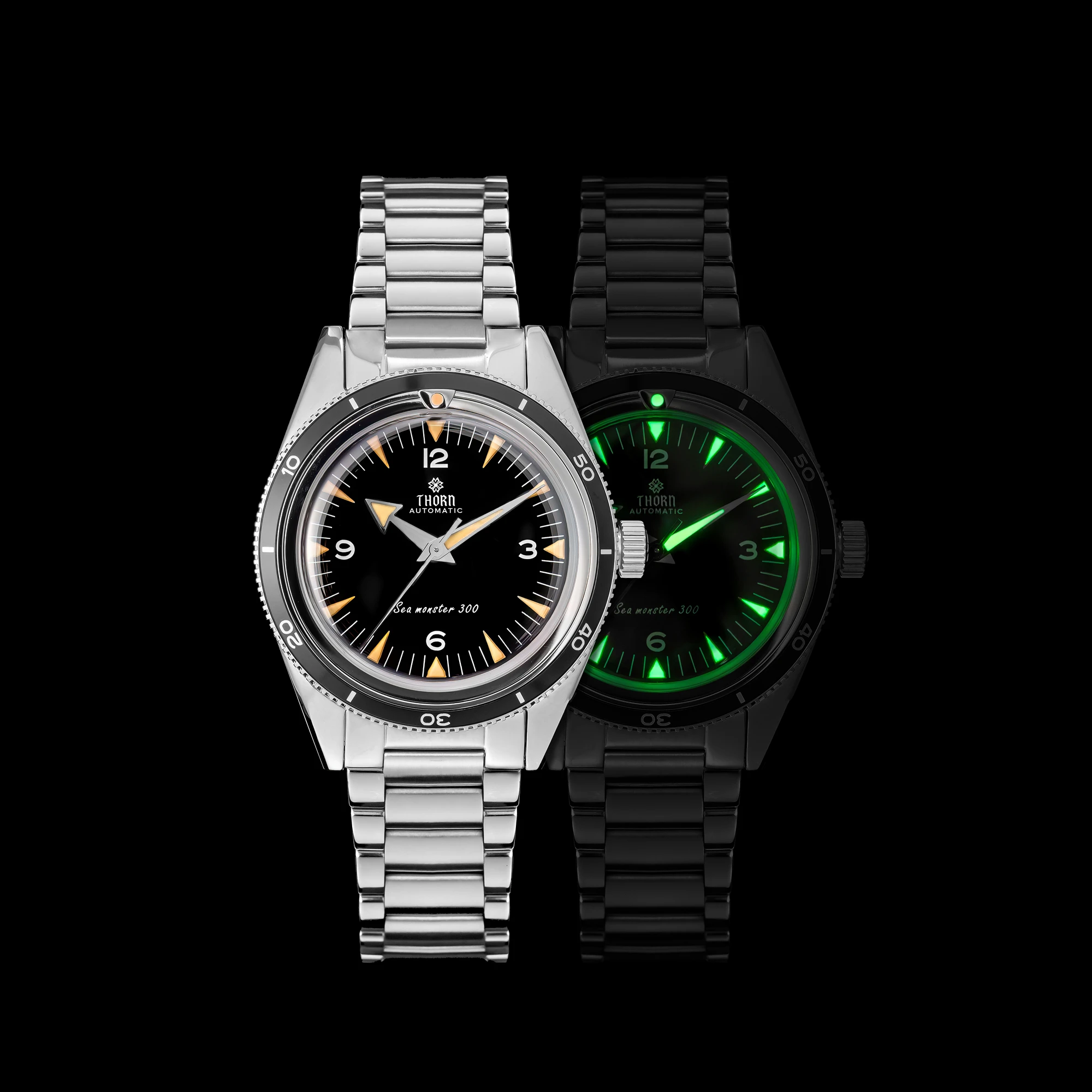 THORN Men Automatic Watch 38mm Mechanical Wristwatch 10ATM Waterproof C3 Luminous Sapphire PT5000 Mov
