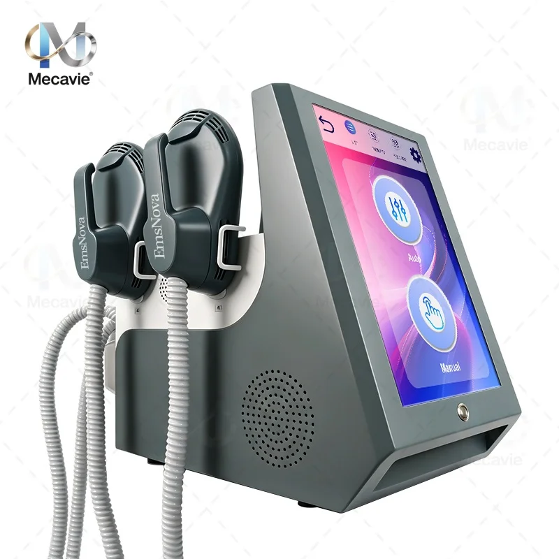 Portable Mecavie 6500W Body Sculpt Equipment Dual Handpieces Muscle Stimulation Butt Lifting Abdomen Shaping Beauty Machine for