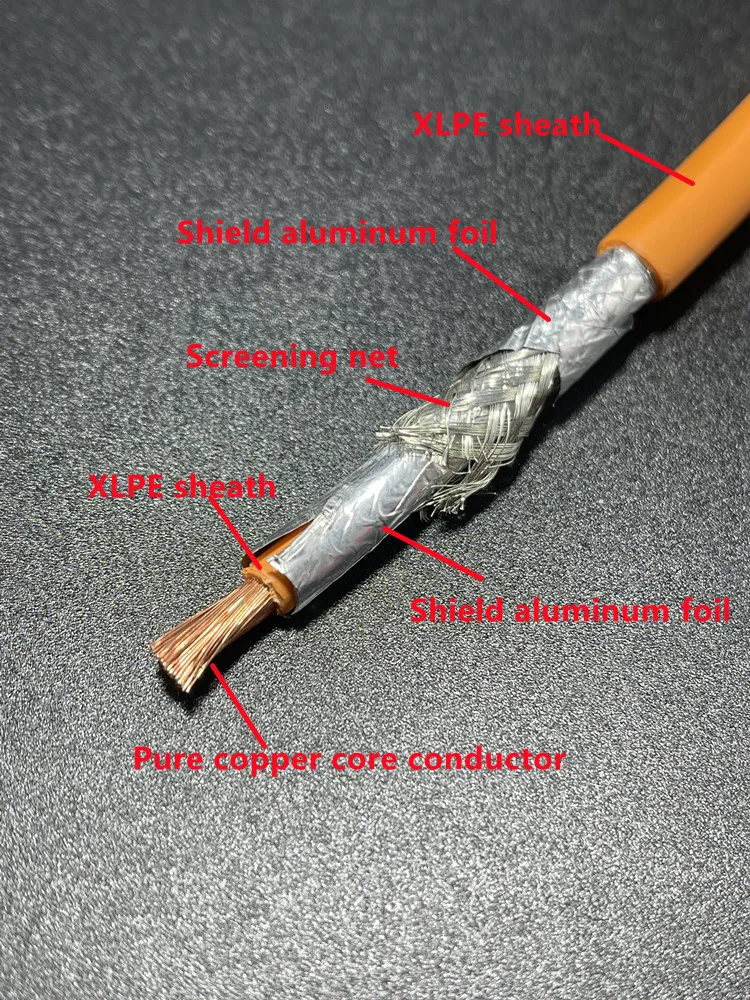 Imagem -03 - Xlpe-cabo de Nova Energia para Veículos Elétricos Proteção contra Radiação Pilha de Carga Alta Voltagem Cabo de Blindagem 50m 13 15 11 3awg