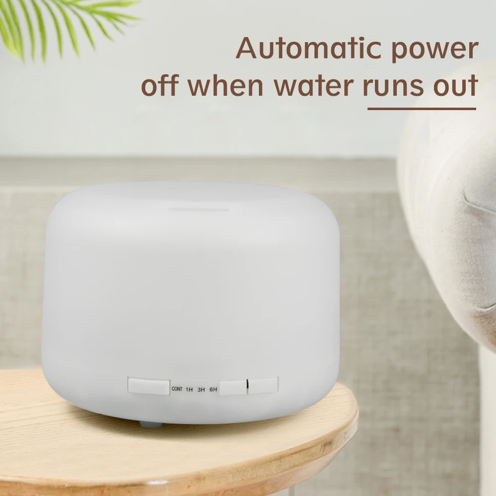 500ml Essential Oil Diffuser Quiet Aroma Mist Diffusers Scent Diffuser Wood Grain Remote Control Ultrasonic Air Humidifier