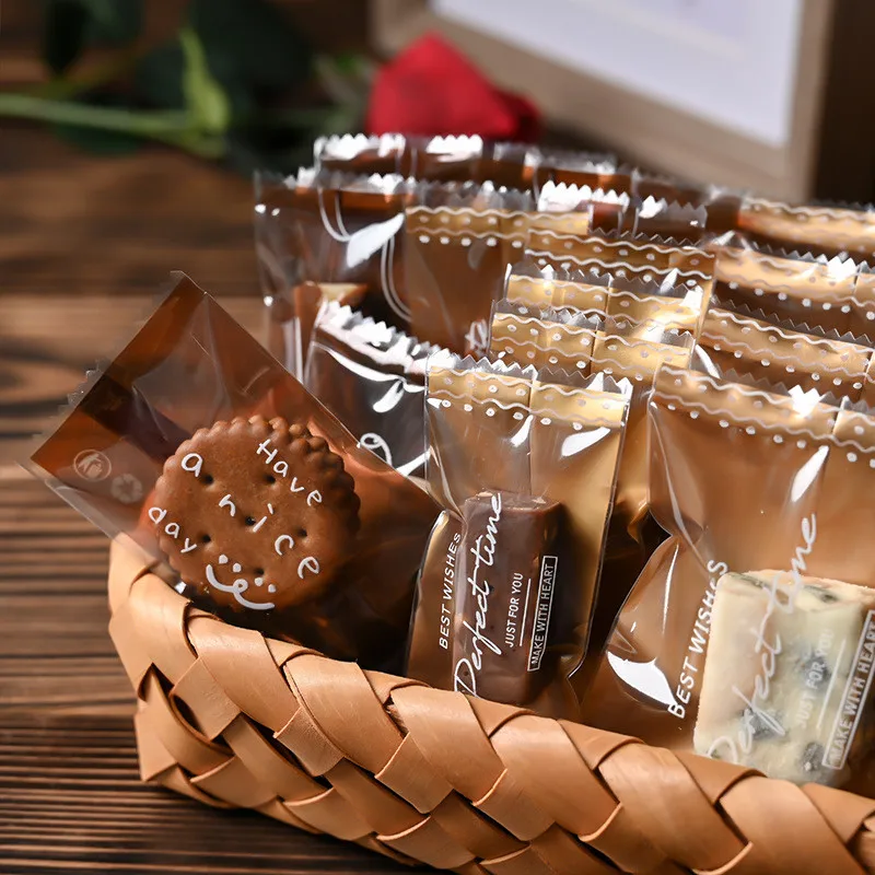 100Pcs Disposable Coffee Sugar Bags Baking DIY Manual Toffee Candy Chocolate Machine Sealed Packaging