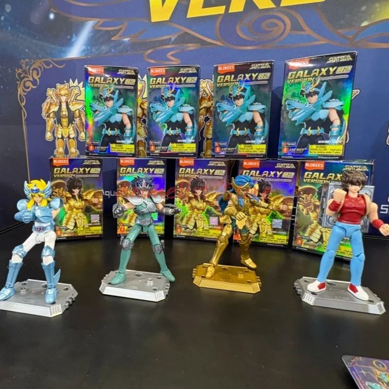 ブロックイー 聖闘士星矢 ブラインドボックス ギャラクシー02 バージョン 黄金聖闘士の遺産 オリジナル玩具 組み立てモデルキット アクションフィギュア ギフト