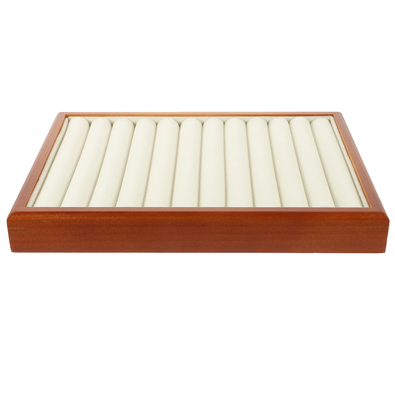 

Wood Jewelry Tray Solid Wood Fine Texture Jewelry Display Storage Organizer Dresser Tray Vintage Display Rack Earrings Holder