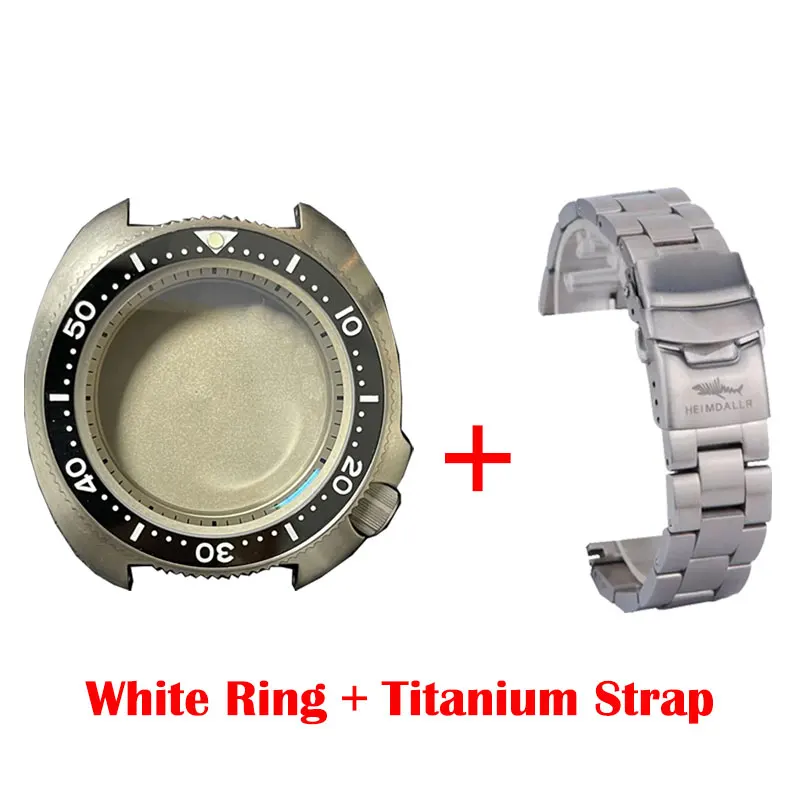 

Watch Parts 44mm Titanium Turtle Case Ceramic Bezel Sapphire Glass Suitable For NH35/36 Automatic Movement 200m Waterproof