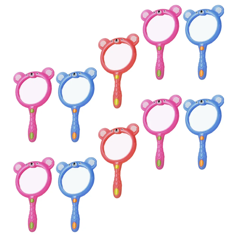 10 pçs lupa colorida crianças ferramenta de observação dos desenhos animados lente portátil para a natureza ao ar livre