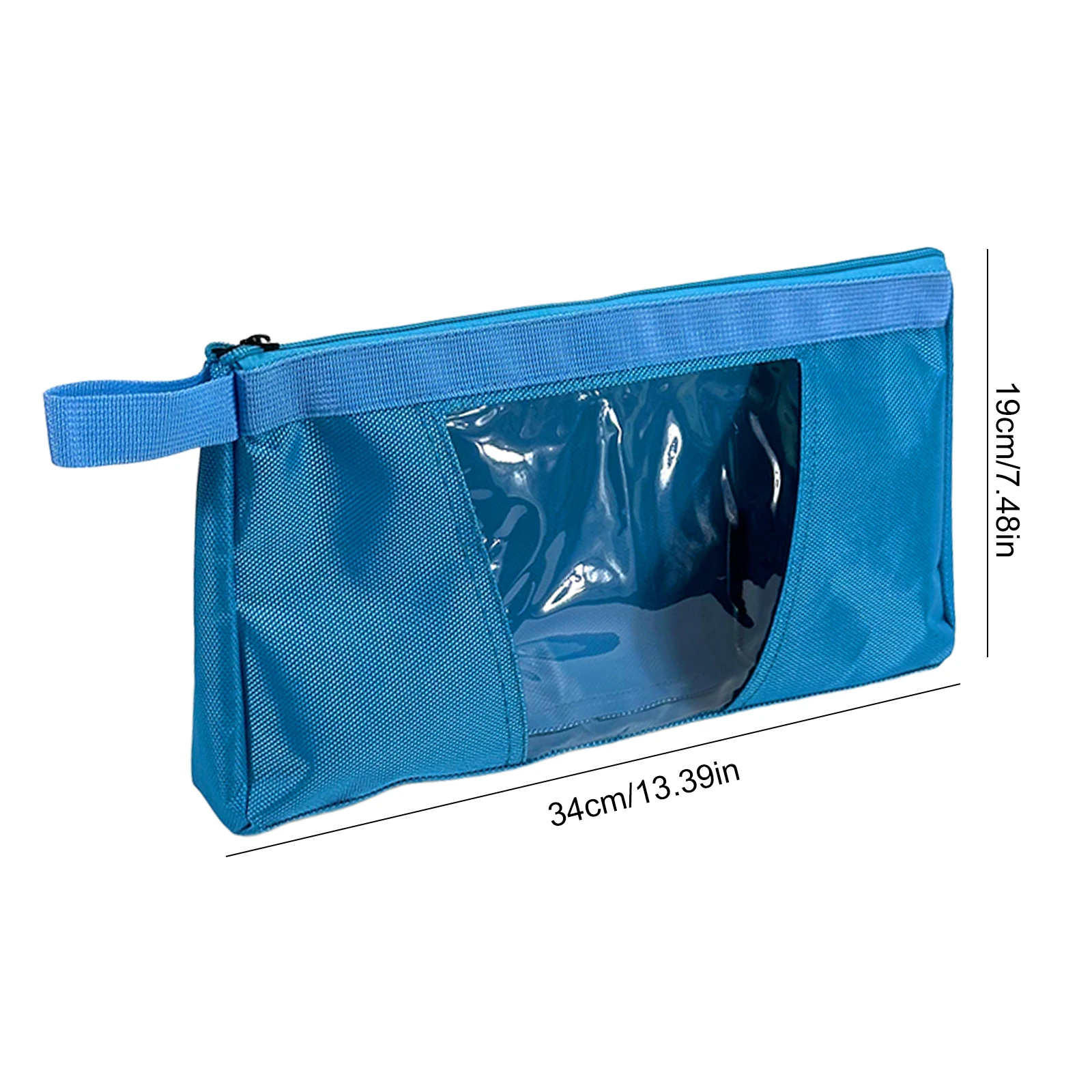 Thickened Tool Storage Bag Multifunction Translucent Zipper Makeup Bag Oxford Cloth Repair Tool Bag for Outdoor Travel Camping