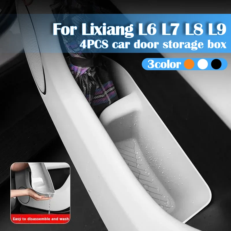 

Новая модель для Li Lixiang L7 L8 L9 2022 2023 2024, силиконовый ящик для хранения внутренней двери автомобиля, подходит для автоматического карманного слота для двери