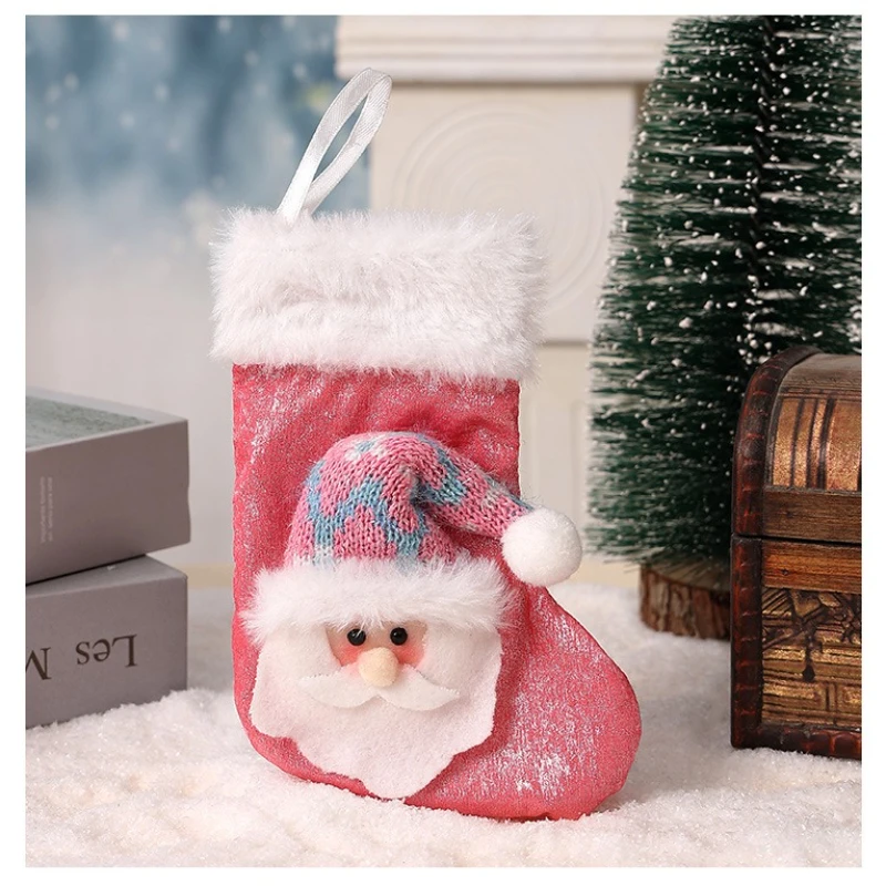 جوارب عيد الميلاد للأطفال حقائب هدايا زينة الحفلات حلي معلقة جوارب الحلوى ديكور عيد الميلاد أكياس هدايا عيد الميلاد