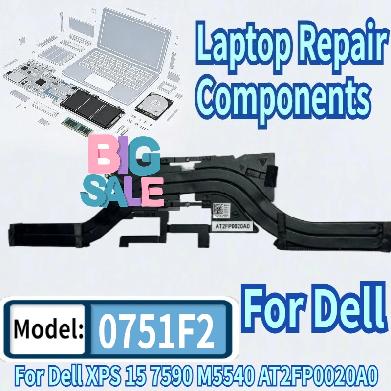 

751F2 0751F2 Heatsink Cooling Fan For Dell XPS 15 7590 M5540 AT2FP0020A0