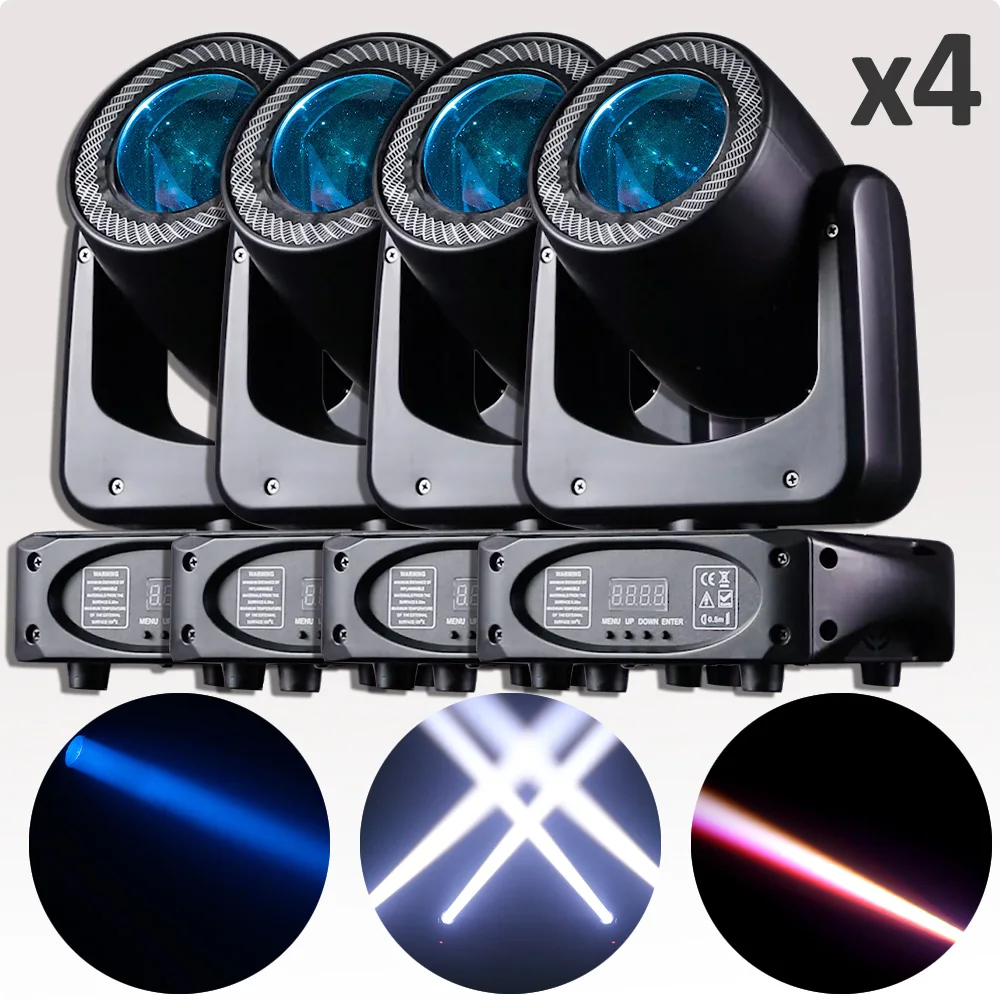 4Pcs/lot Hot Sell mini 100W Beam Moving Head Light Lyre DMX Stage Show Light Stroboscope For Home Entertainment Professional DJ