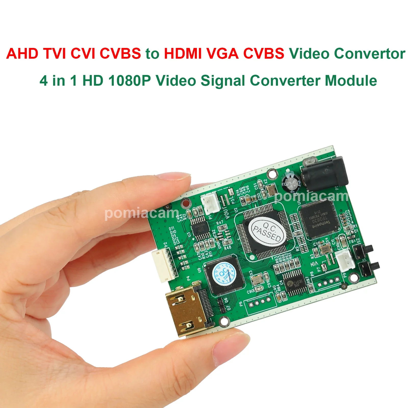 Immagine 7: Convertitore Video AHD TVI CVI CVBS a HDMI VGA CVBS 4 in 1 HD 1080P Modulo Convertitore di Segnale Video Modello AHD41
