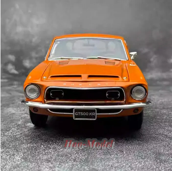 ACME 1/18 For Ford Shelby GT500 KR 1968 Muscle Car Model Diecast Simulation Boys Birthday Gifts Hobby Display Ornaments Orange