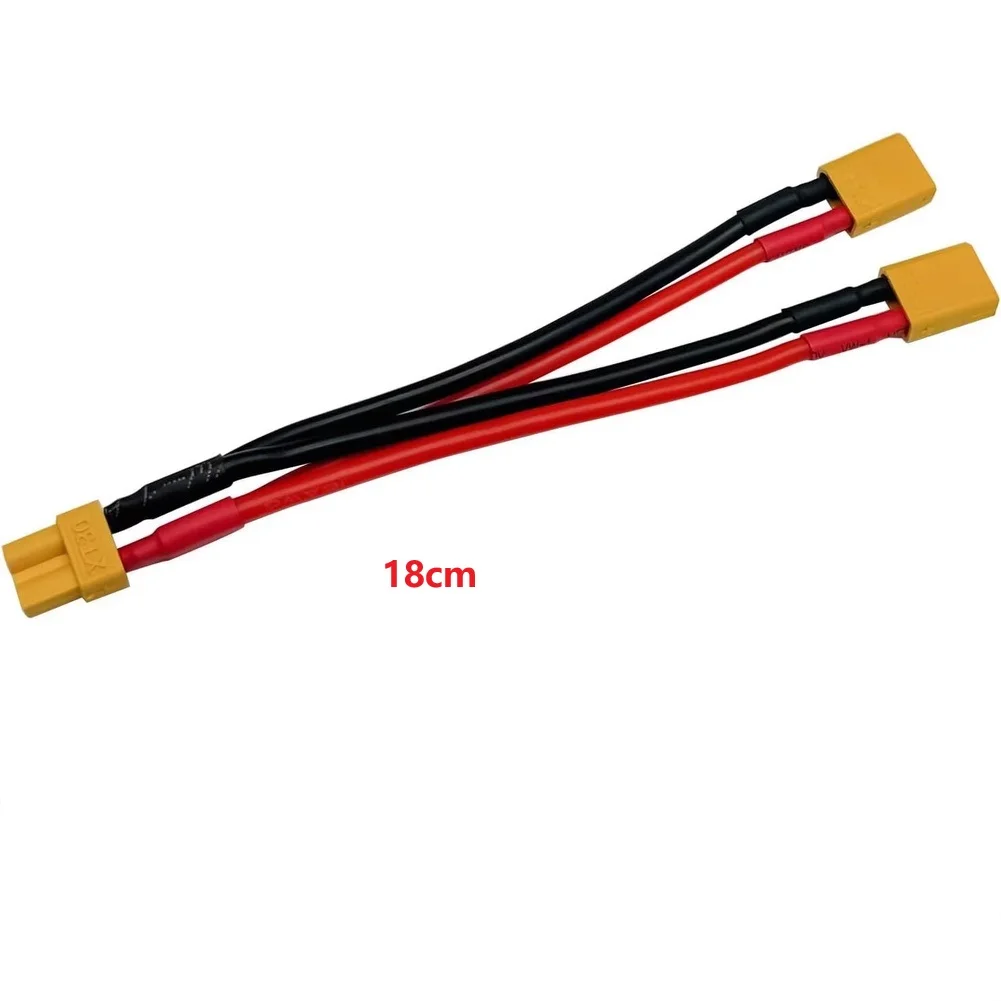2 Male to 1 Female For XT30 Y Splitter Cable Harness Parallel Connector for RC Drones Batteries 10cm or 18cm Long
