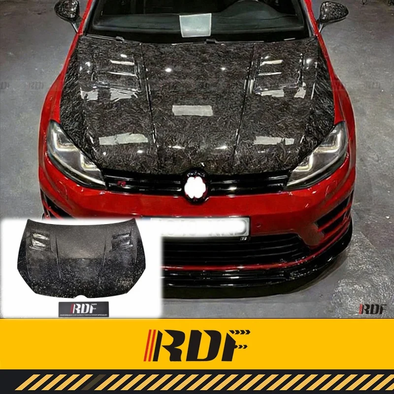 Suitable for VW GOLF 7 R GTI Rline Volkswagen MK 7 Modified Carbon fiber ASPEC Hood Cover Forged Carbon Fiber Bonnet