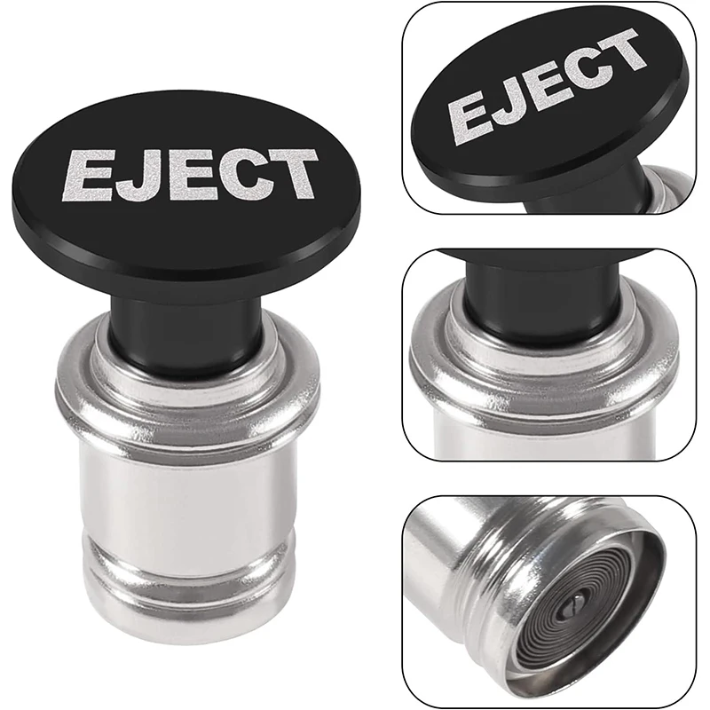 EJECT زر ولاعة السجائر في السيارة بأكسيد الألومنيوم العالمي 12 فولت استبدال ملحق يناسب معظم مقبس المركبات